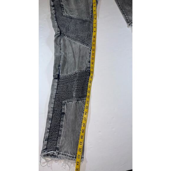 Cult of Individuality Mens Greaser Moto Blue Jeans  32X34 Japanese Selvedge - Picture 4 of 8